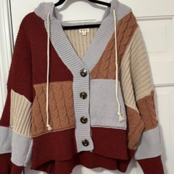 pol knit sweater cardigan L - Picture 3 of 6